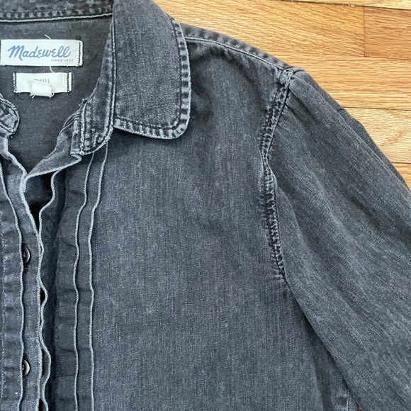 MADEWELL Charcoal Chambray Tuxedo Buttondown Shirt - Picture 9 of 15